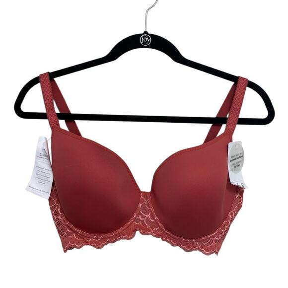 Simone Perele Other - NEW Simone Perele Caresse Spacer 3D Plunge Bra in Light Red - Size 32F